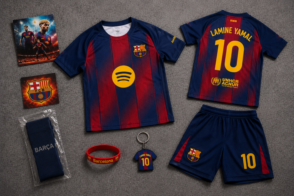Barcelona Set für Kinder Saison 25/26 / Fanprodukt Lamine Yamal